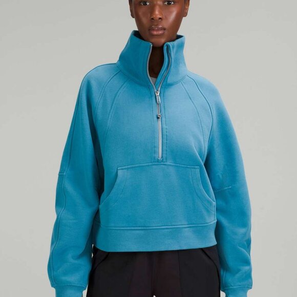 Lululemon Scuba Oversized Funnel Neck Half Zip *Rare Colour* Oceanic - Picture 1 of 6